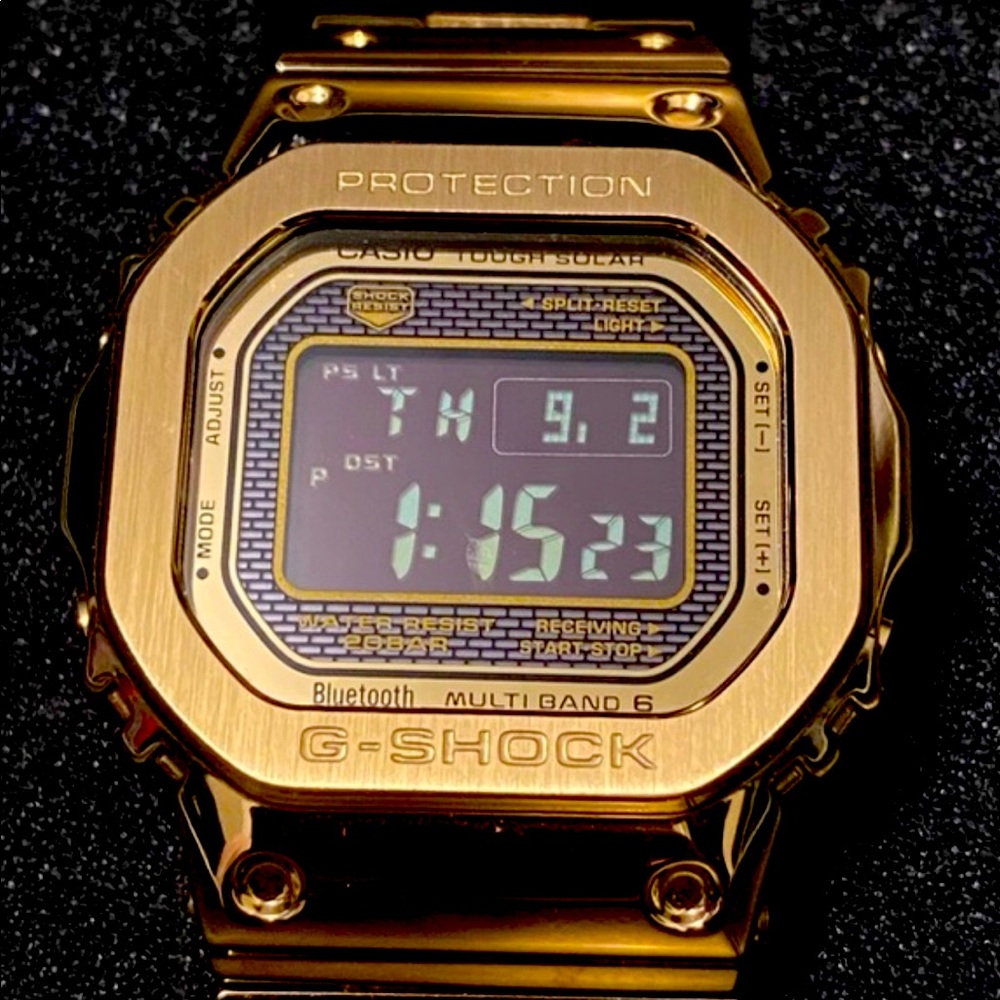 BRAND NEW GOLD G-Shock.  Gmwb5000. Retail on site $600.  Check it out!